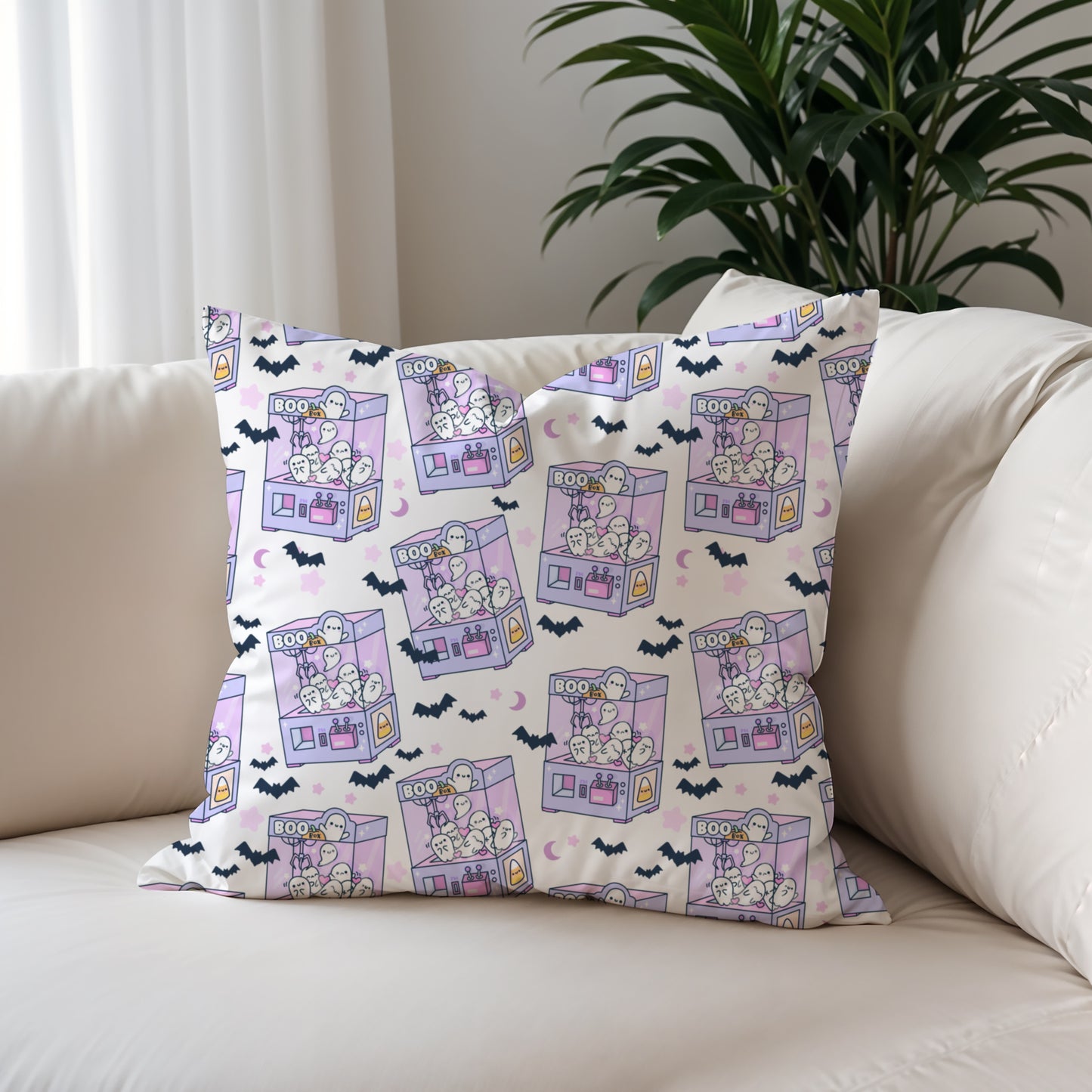 Boo Box Batty Kawaii Seamless Pattern