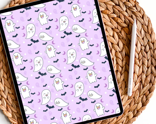 Spooky Cute Ghost Kawaii Planner Dashboard Paper