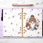 Discbound Planner Cover | Ring Planner Dashboard | Christmas Beanie Ghost Browns