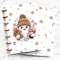 Discbound Planner Cover | Ring Planner Dashboard | Christmas Beanie Ghost Browns