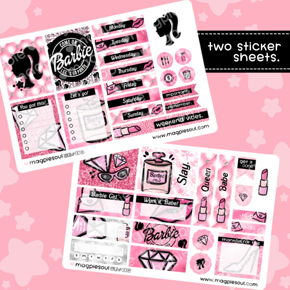 Babe Girl Glam Planner Sticker Kit