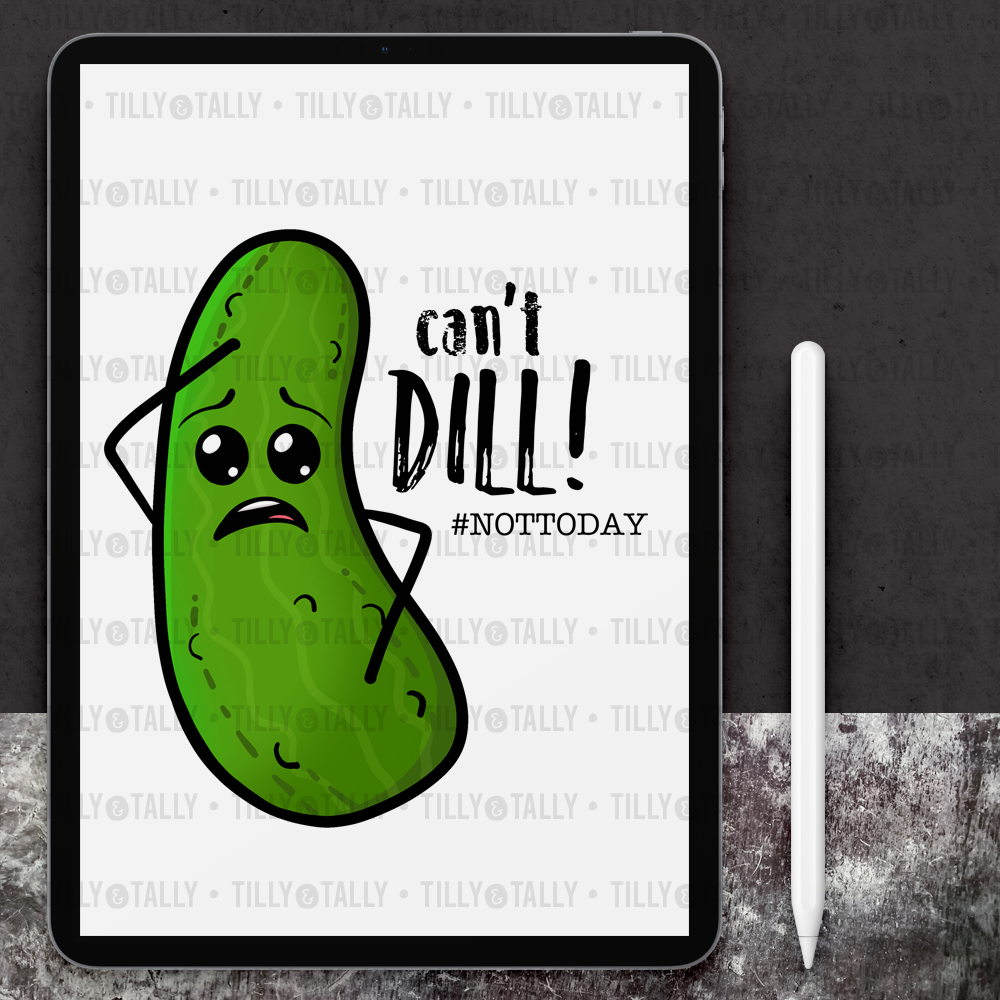 Can't Dill Pickle Paper Die Cut