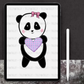 Pink Bow Panda Paper Die Cut