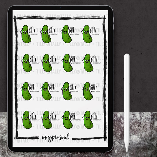 Dramatic Pickles Can't Dill Planner Stickers