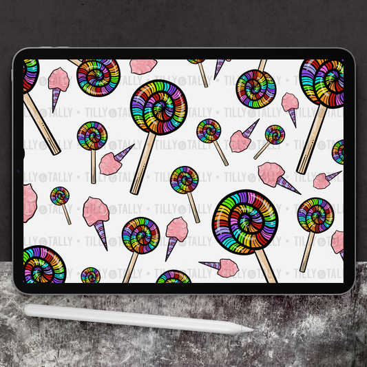 Lollipops & Cotton Candy Planner Dashboard Paper