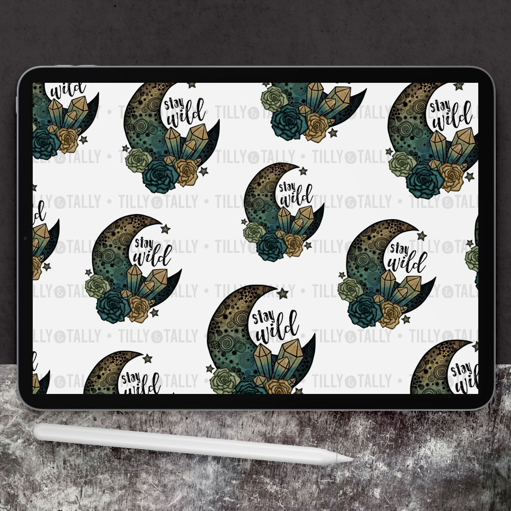 Stay Wild Ombre Moon Planner Dashboard Paper