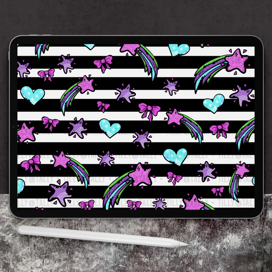 Shooting Star Striped Planner Dashboard Paper