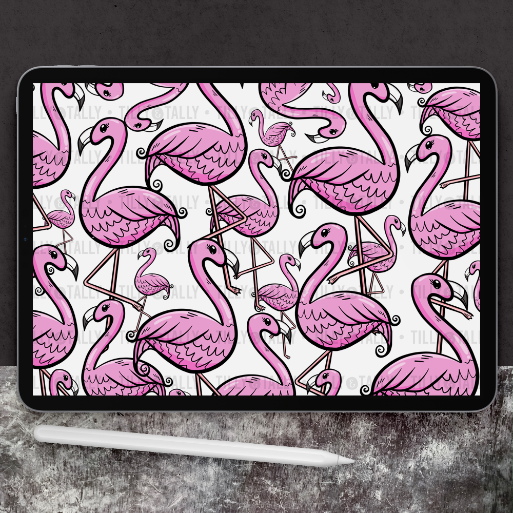Flamingo Friends Planner Dashboard Paper