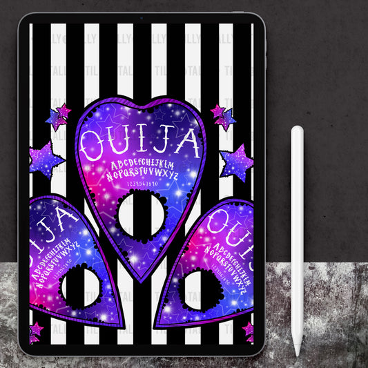 Galaxy Ouija Striped Planner Dashboard Paper