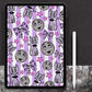 Pastel Cat & Moon Lilac Planner Dashboard Paper