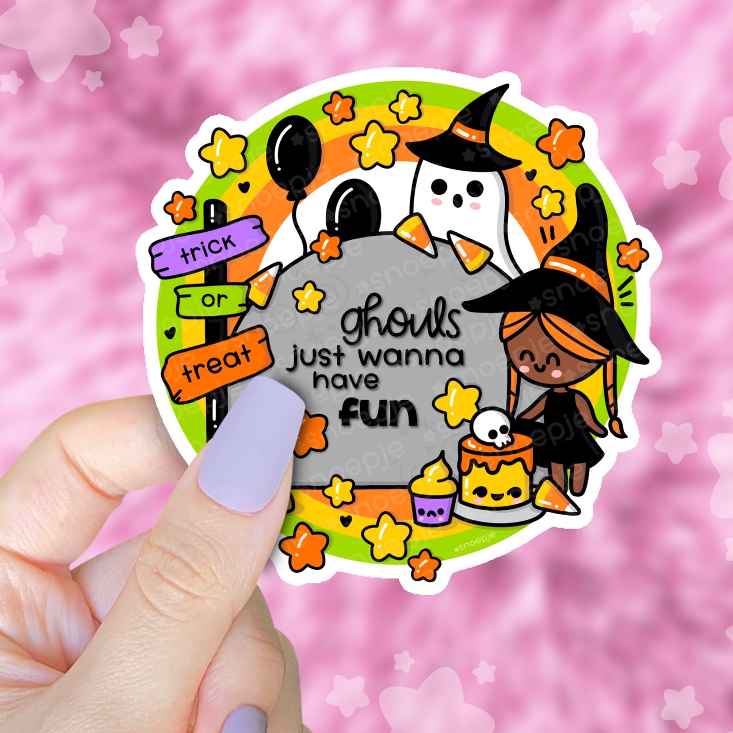 Kawaii Halloween Sticker - Pick Your Colors