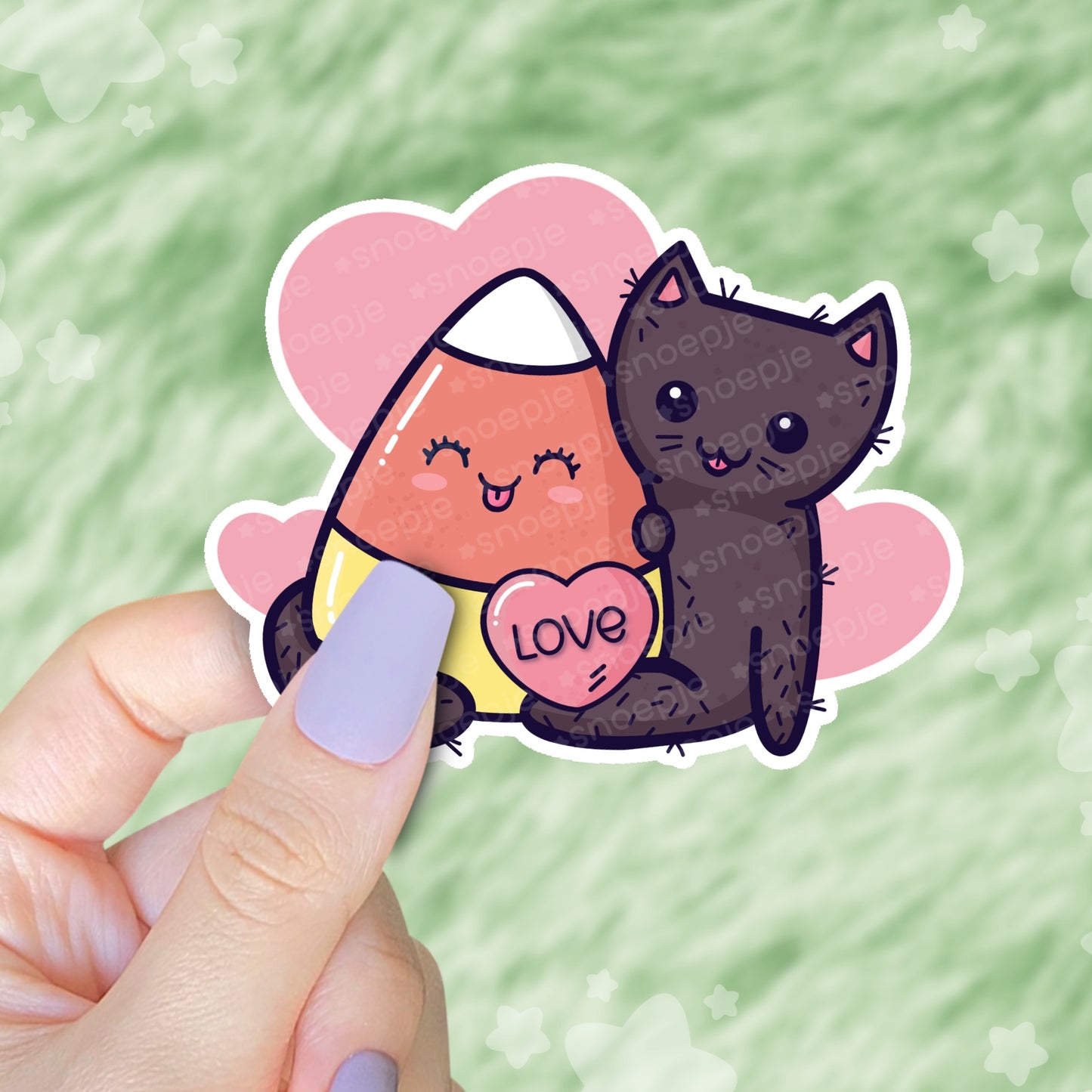 Candy Corn Kitty Kawaii Sticker