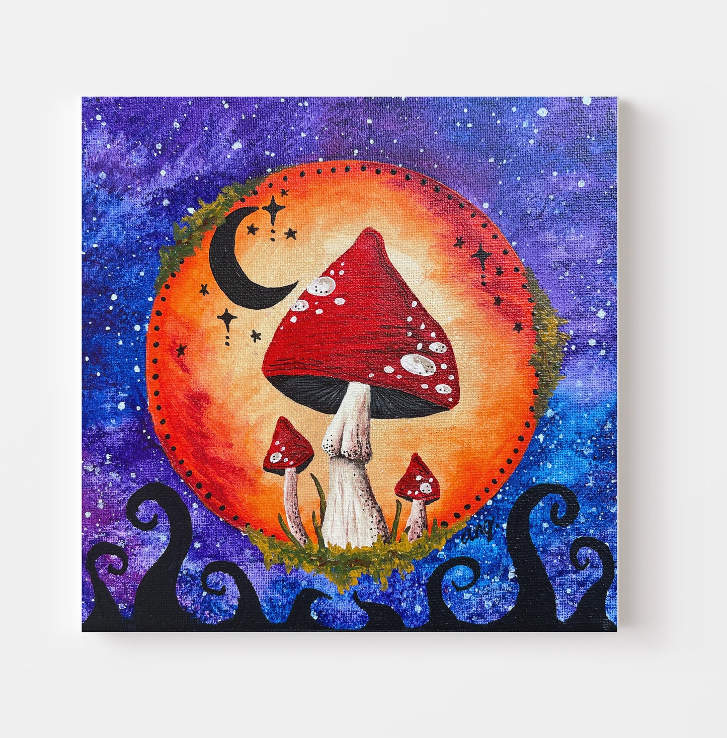 Mushroom Galaxy Original Acrylic Painting