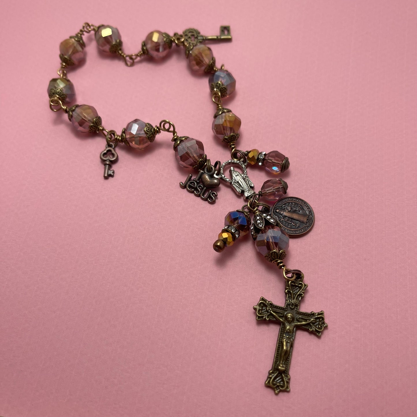Vintage Key Pocket Rosary