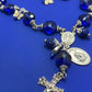 Blue Butterfly Glass Pocket Rosary