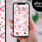 Berry Cat Phone Wallpaper  - Instant Download - Kawaii Wallpaper