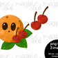 Orange & Cherries Clipart Bundle