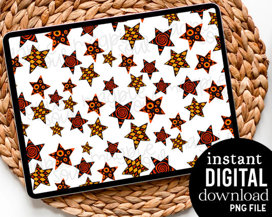 Halloween Star - Digital Pattern Paper