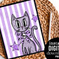 Purple Cat Pastel Halloween - Digital Pattern Paper