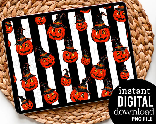Vintage Halloween Pumpkin - Digital Pattern Paper