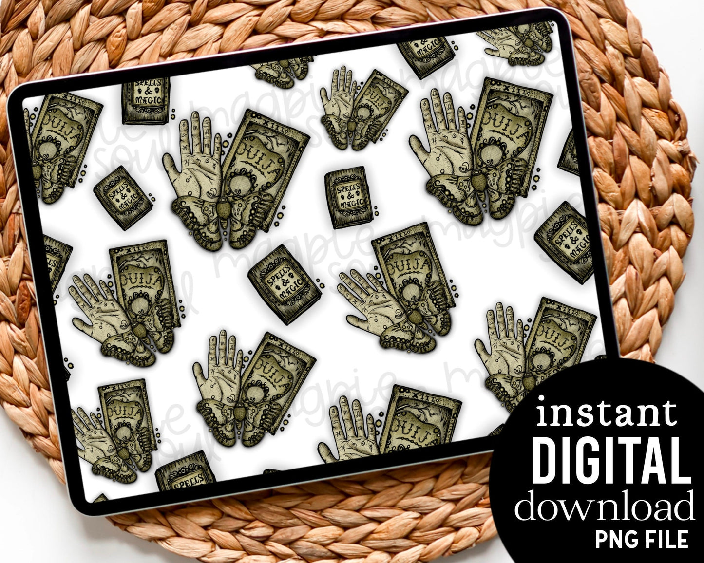 Spellbound Tarot Palmistry - Digital Pattern Paper