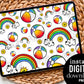 Rainbow Beach Balls - Digital Pattern Paper