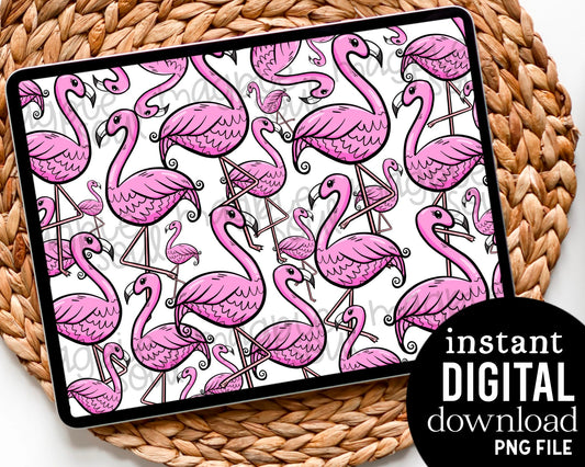 Flamingo Party - Digital Pattern Paper