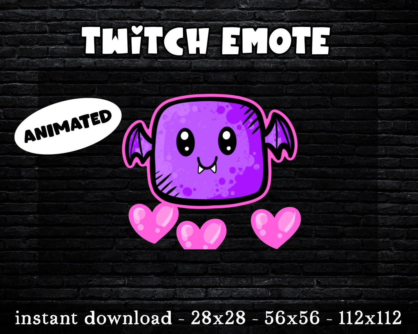 Love Bat Animated Twitch & Discord Emote