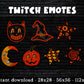 Vintage Halloween Twitch & Discord Emote Bundle