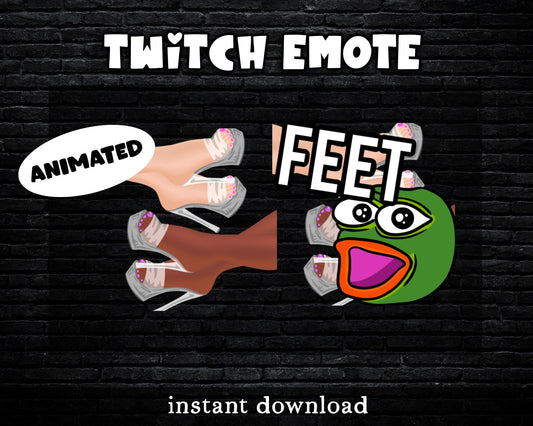 Sexy Feet Frog Animated Twitch & Discord Emote