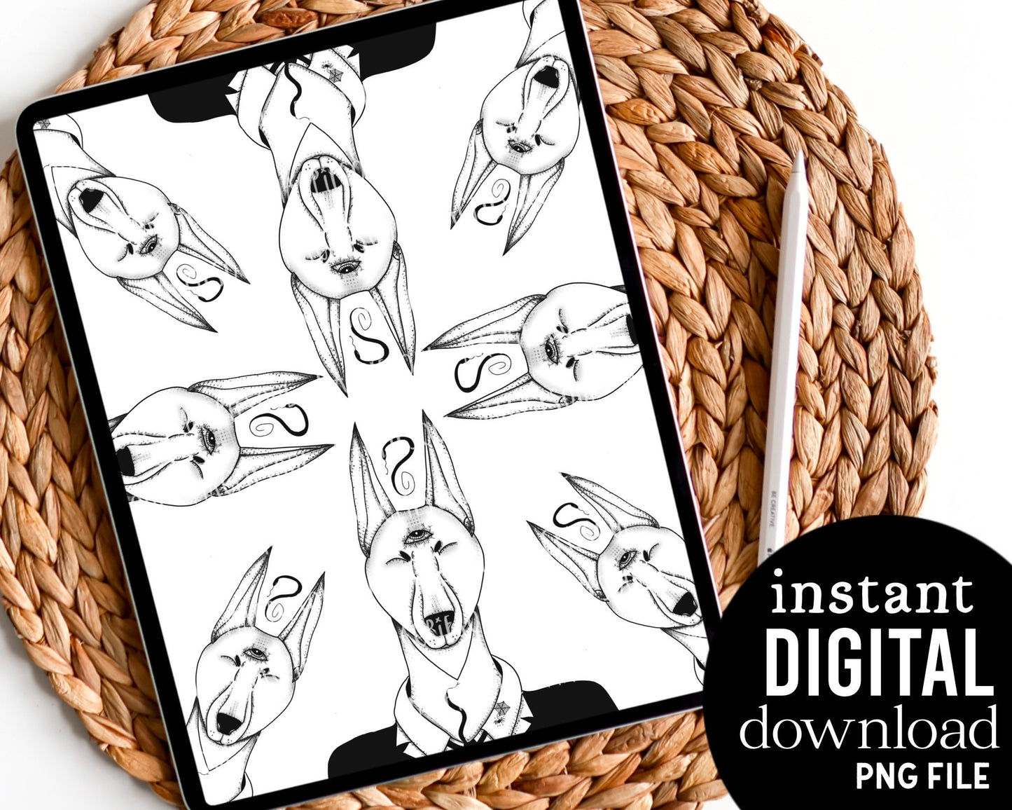 Dashing Doberman - Digital Pattern Paper