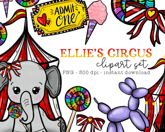 Ellie's Circus Clipart Bundle