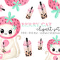 Berry Cat Clipart Bundle