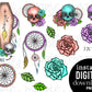 Boho Skulls Clipart Bundle