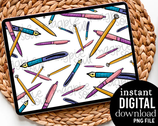 Pen Addict - Digital Pattern Paper