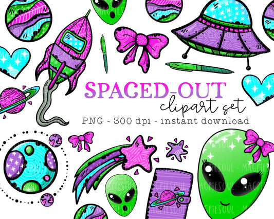 Spaced Out Clipart Bundle