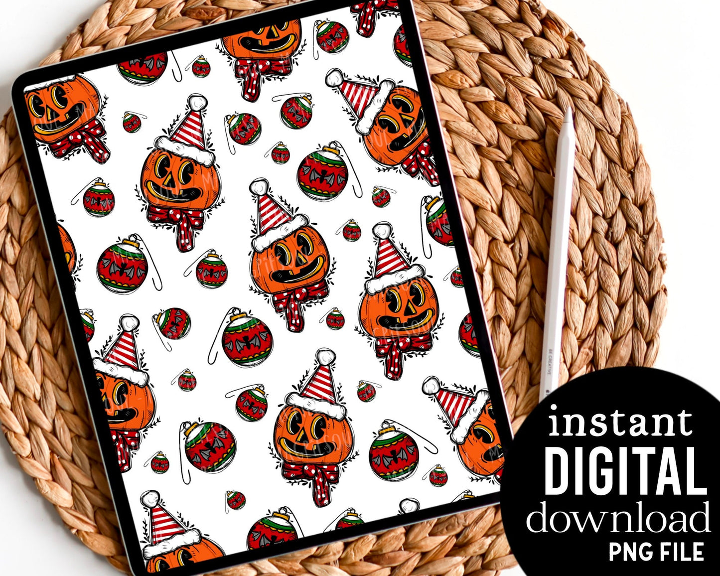 Scary Little Christmas - Digital Pattern Paper