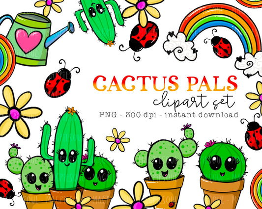 Cactus Pals Clipart Bundle