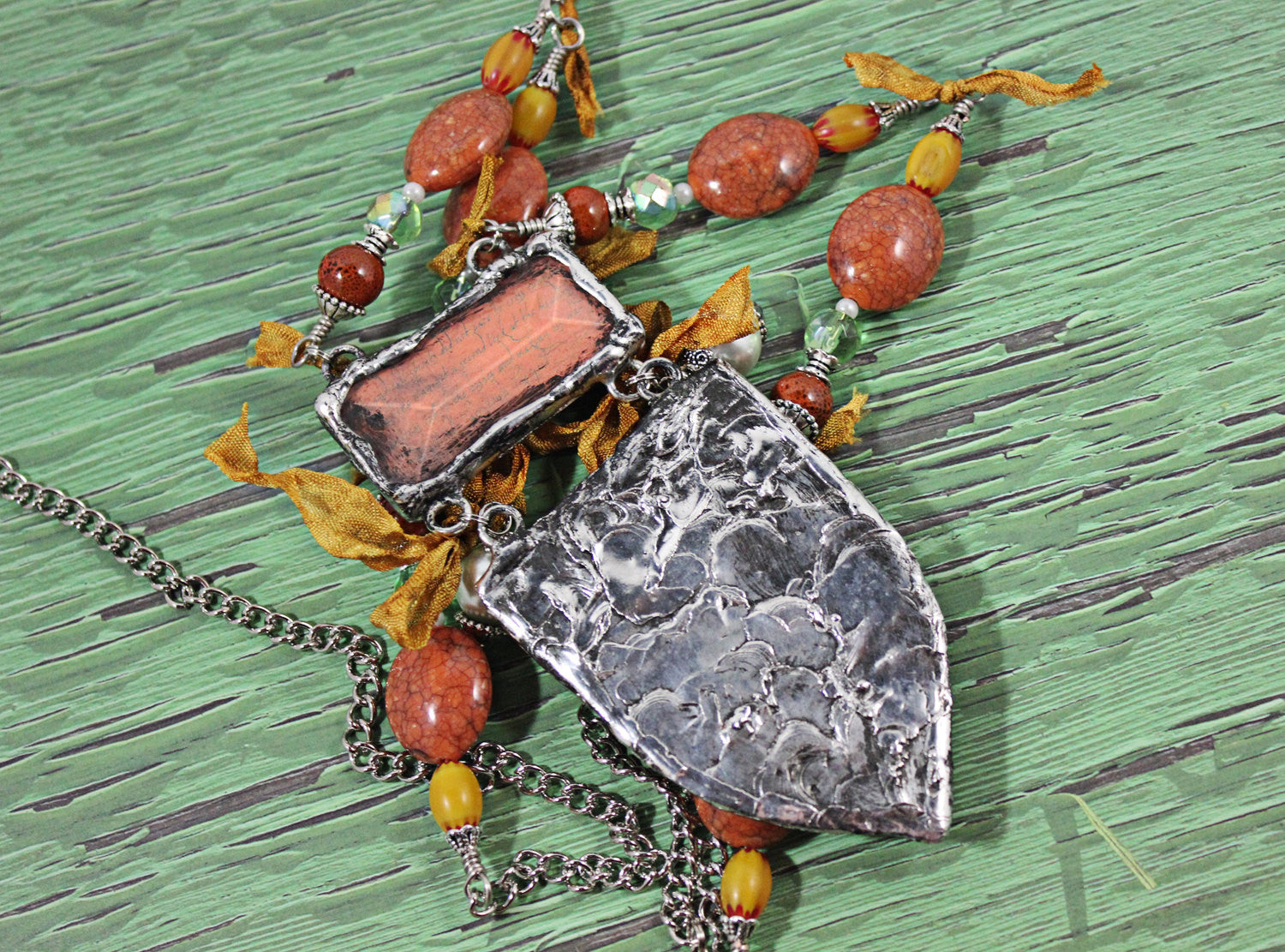 soldered assemblage statement jewelry religious jewelry inspiring