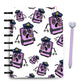 Purple angry planner police on laminated planer cover set for discbound planner