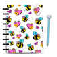 Kawaii Honey Bee Love Laminated Planner Cover