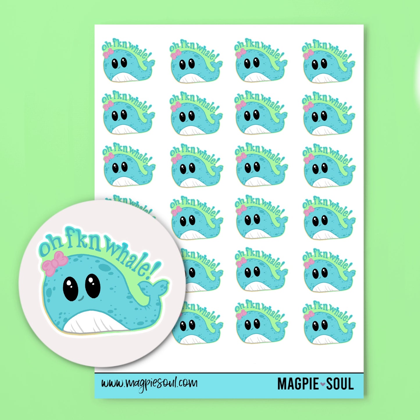 Oh Fkn Whale! Planner Stickers