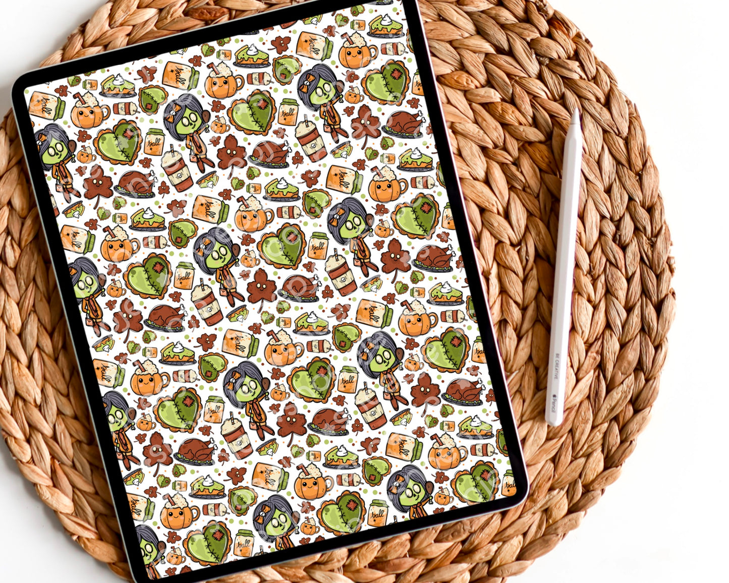 Thanksgiving Zombie Planner Dashboard Paper
