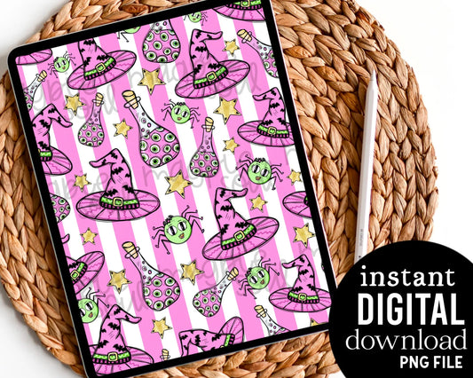 Pink Sweet Spider - Digital Pattern Paper