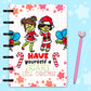 cute little christmas zombies with stars laminated discbound planner cover by magpiesoul