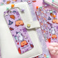 Kawaii Fall Cat & Pumpkin Laminated Bookmark