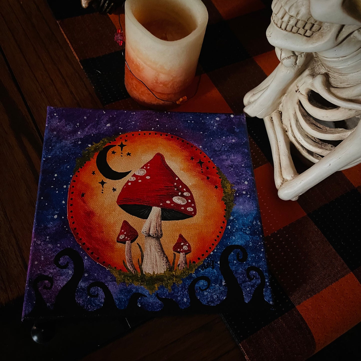 Mushroom Galaxy Original Acrylic Painting