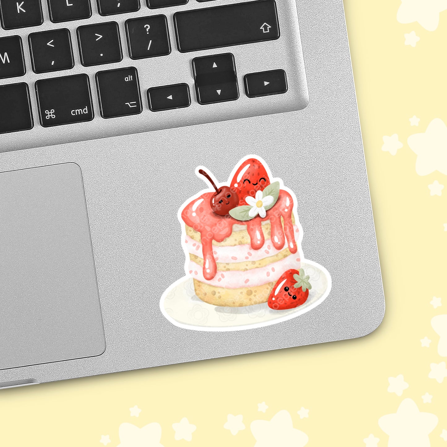 Strawberry Sweet Cake Kawaii Sticker