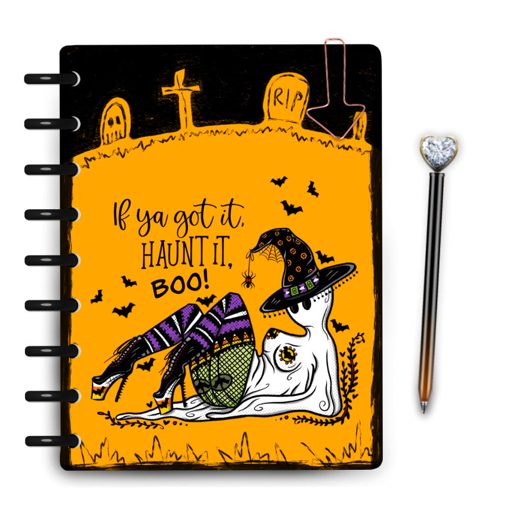 Sexy Halloween Ghost Laminated Planner Cover
