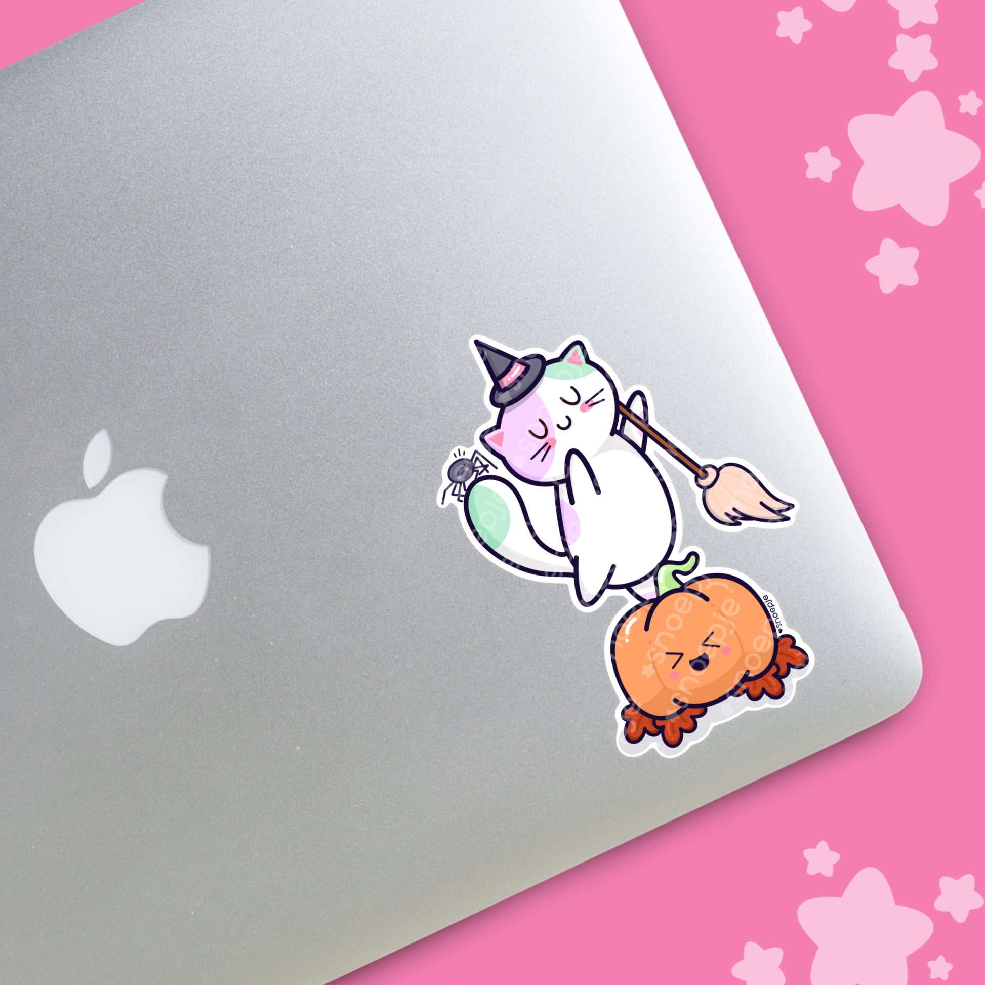 Flying Neko or Halloween Sticker  Cute Stickers, Kawaii Sticker, Stickers  for Laptop 